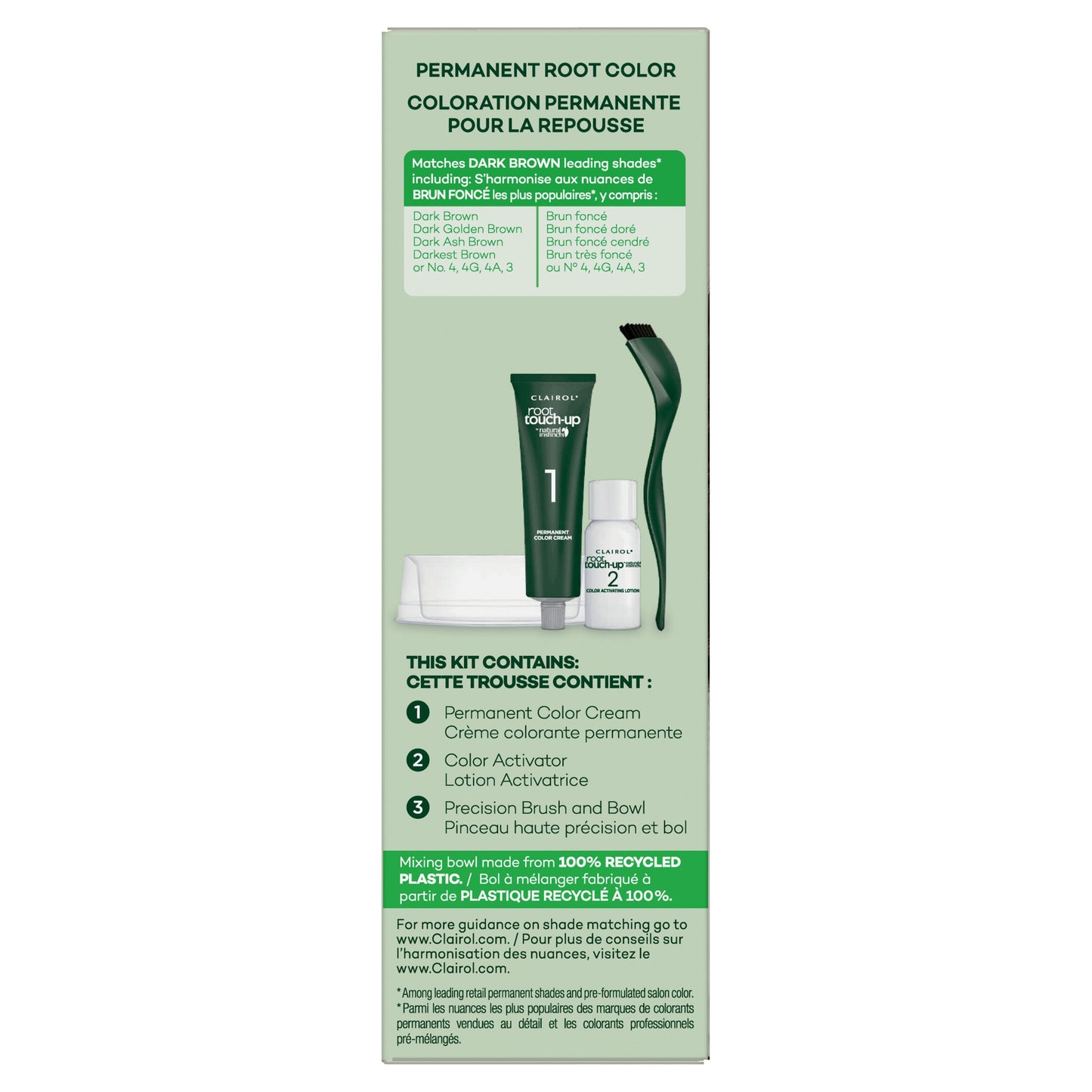 Clairol Root Touch-Up by Natural Instincts Ammonia-Free Permanent Hair Color 4 Matches Dark Brown Shades