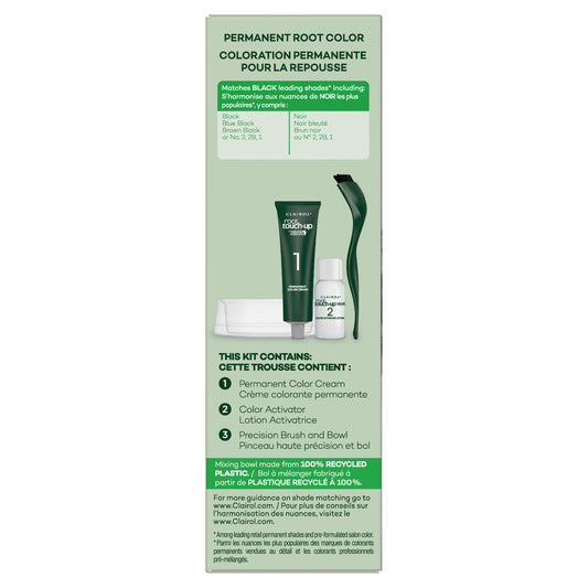 Clairol Root Touch-Up by Natural Instincts Permanent Hair Color 2 Matches Black Shades