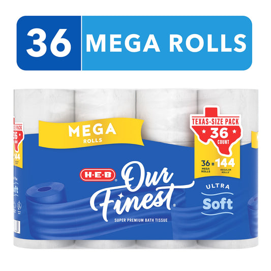 H-E-B Our Finest Ultra Soft Toilet Paper - Texas-Size Pack