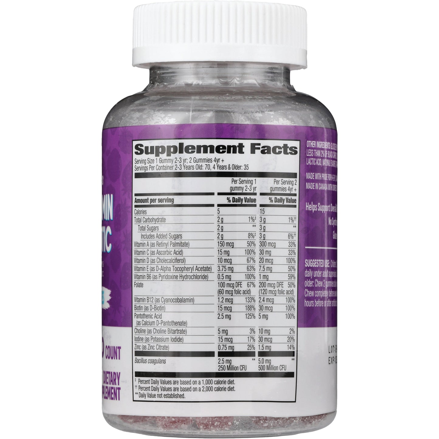 H-E-B Vitamins Kids Multivitamin + Probiotic Gummies