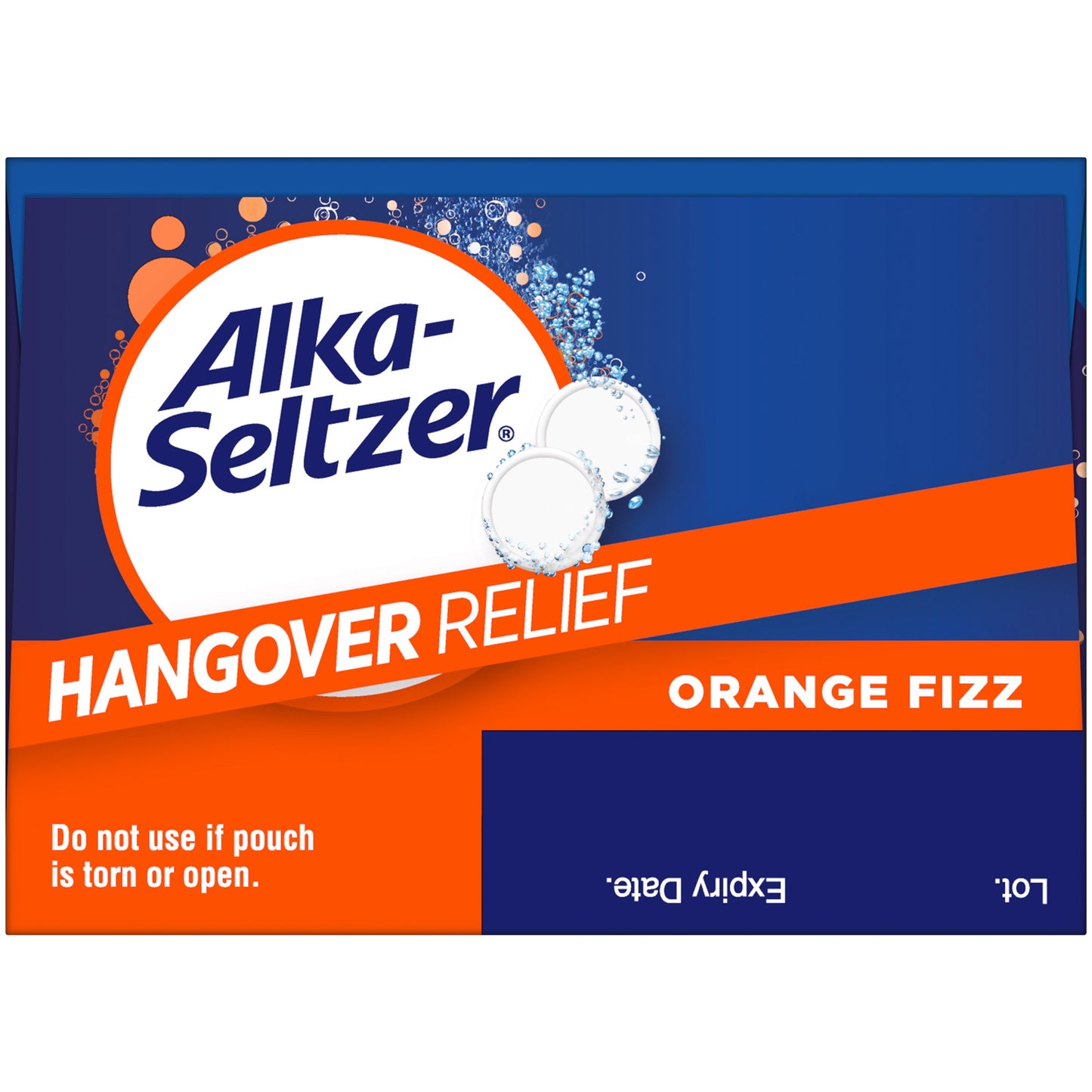 Alka-Seltzer Hangover Relief Effervescent Tablets Orange Fizz