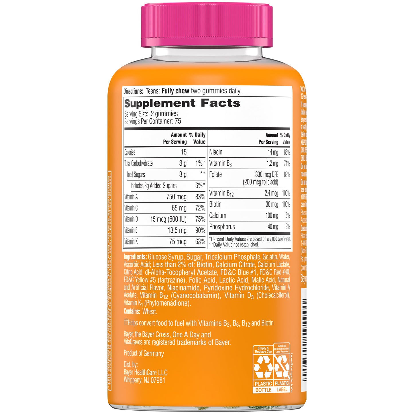 One A Day For Her VitaCraves Teen Gummies