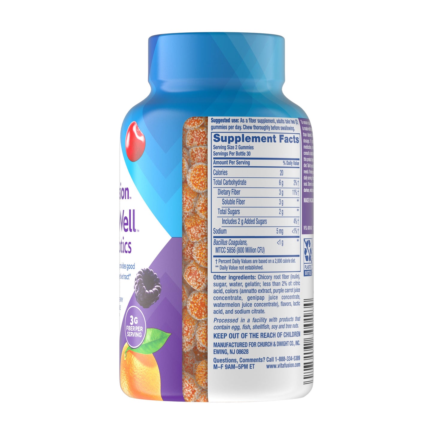 Vitafusion Fiber Well + Probiotics Gummies