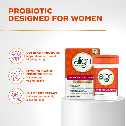 Align Probiotic Capsules, Women's Dual Action, Vaginal Probiotics for Women