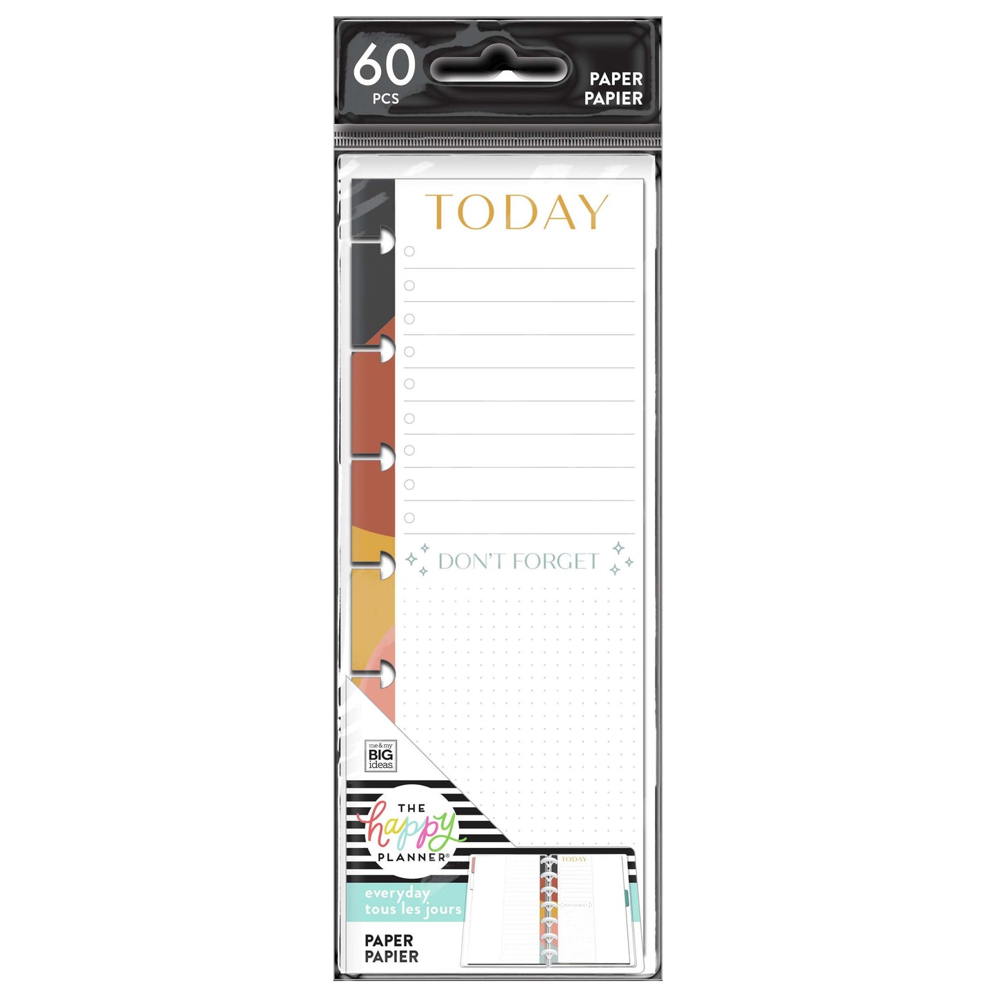 The Happy Planner Today Mini Half Sheet Filler Paper