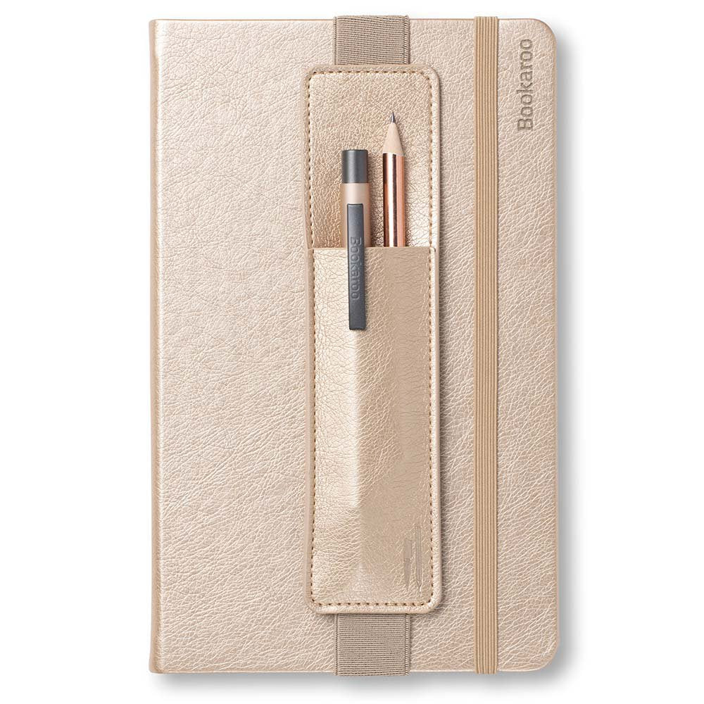 Bookaroo Pen Pouch for Notebook & Journal - Gold
