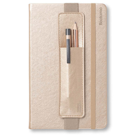 Bookaroo Pen Pouch for Notebook & Journal - Gold