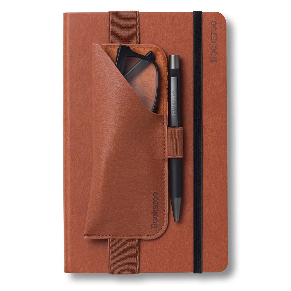 Bookaroo Glasses Case for Notebook & Journal - Brown