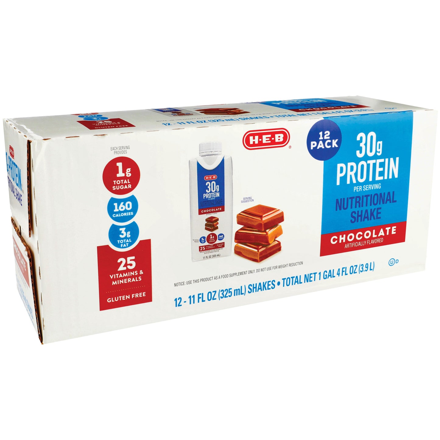 H-E-B 30g Protein Nutritional Shakes 12 pk Bottles - Chocolate