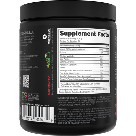 Bucked Up Pre-Workout - Strawberry Kiwi