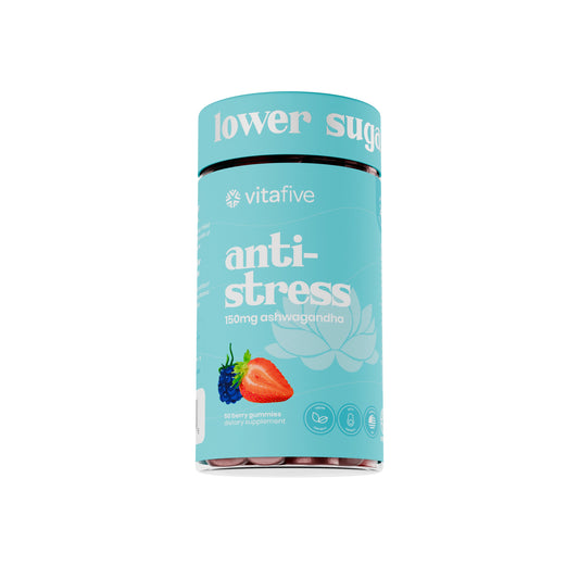 Vitafive Anti-Stress Ashwagandha 150mg Gummies - Berry