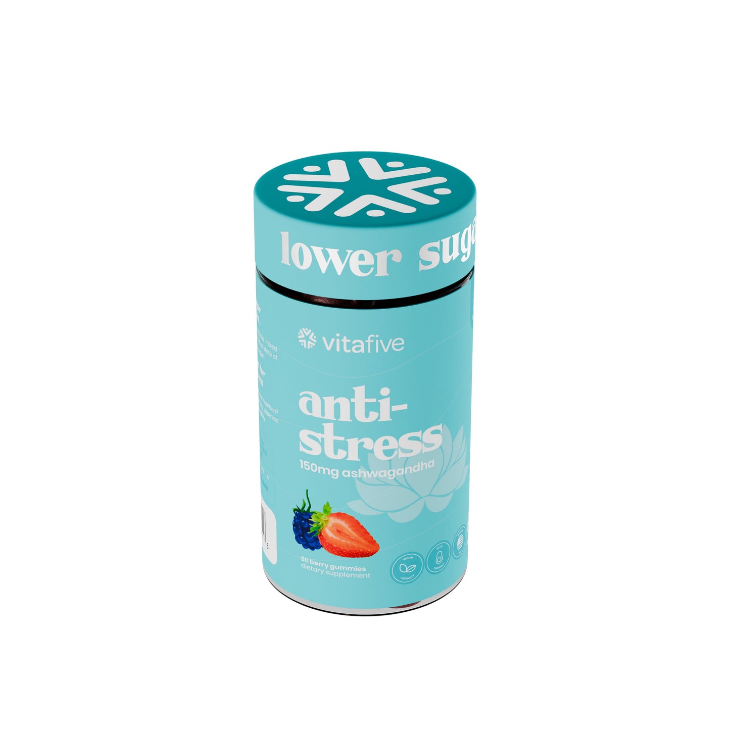 Vitafive Anti-Stress Ashwagandha 150mg Gummies - Berry