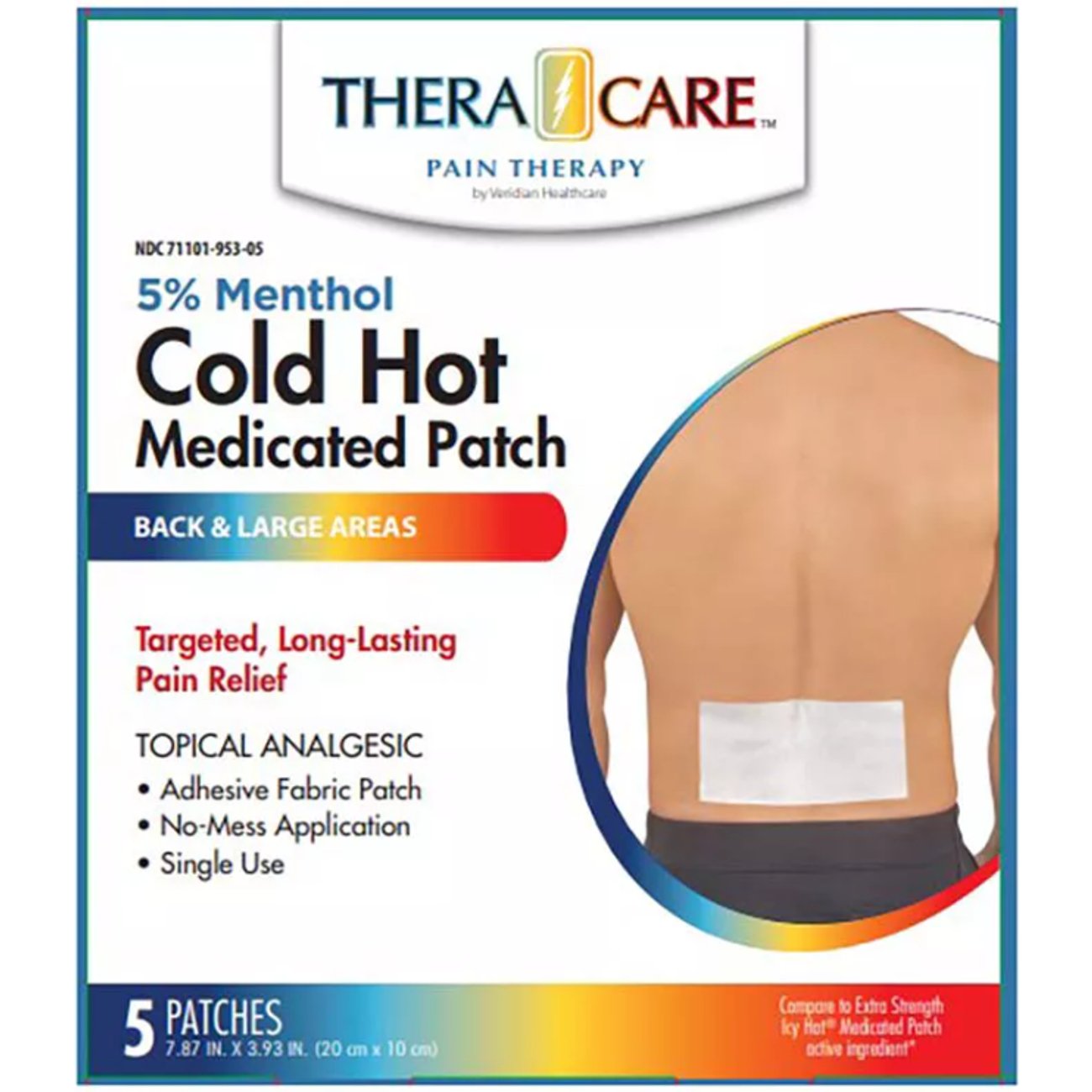 TheraCare Cold Hot Medicated Back & Large Area Pain Relief Patches