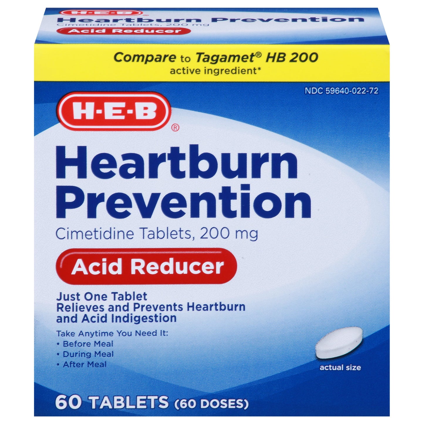 H-E-B Heartburn Prevention Cimetidine Tablets