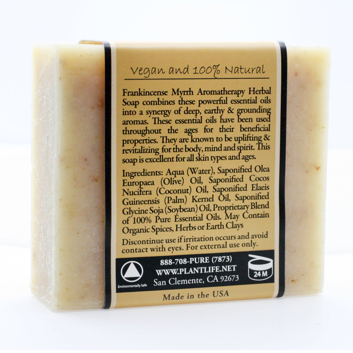 Plantlife Aromatherapy Herbal Soap Frankincense Myrrh