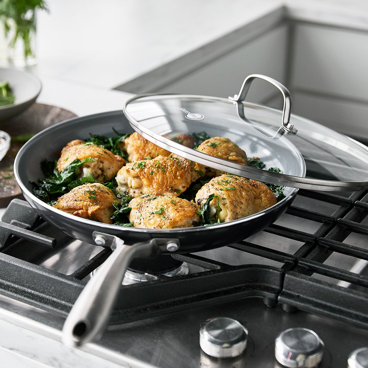 GreenPan Swift Collection Ceramic Nonstick Fry Pan with Lid