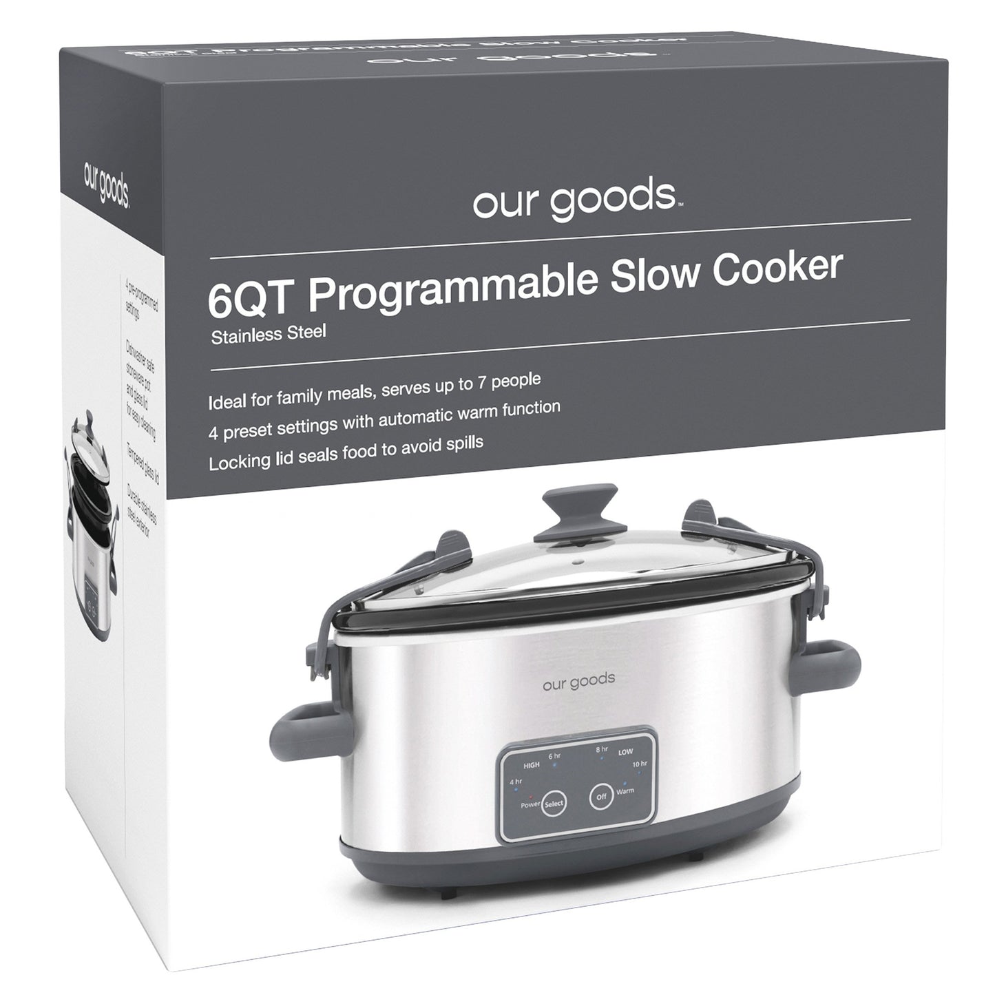 our goods Programmable Slow Cooker - Stainless Steel