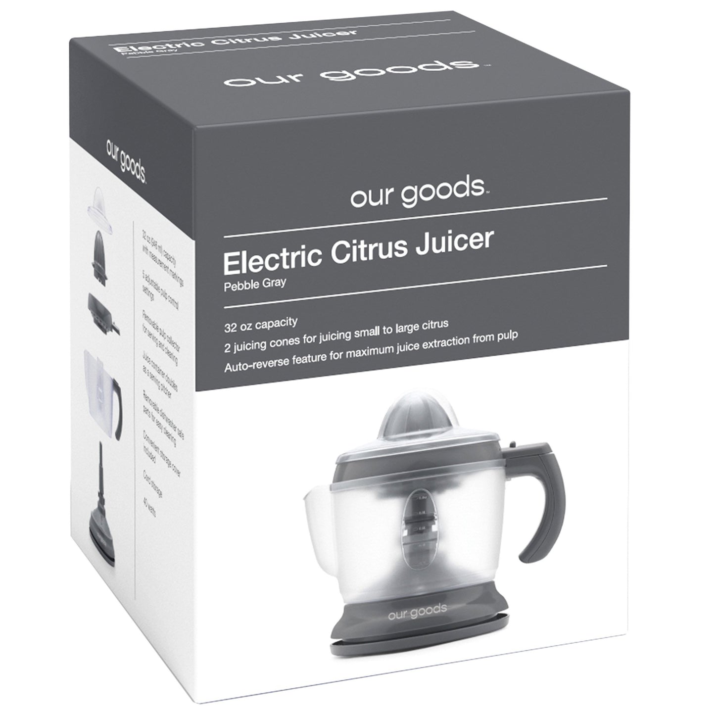 our goods Electric Citrus Juicer - Pebble Gray