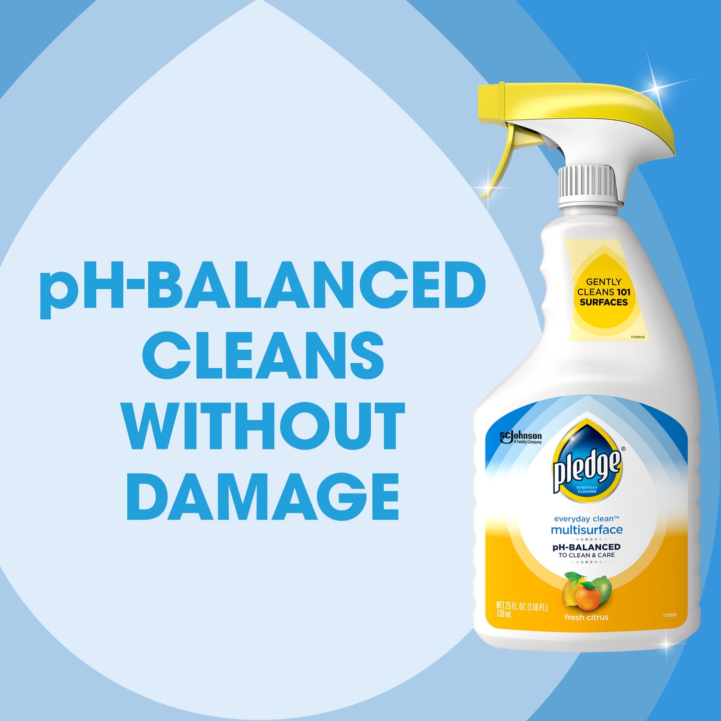 Pledge Pledge pH-Balanced Multisurface Cleaner Spray for Everyday Care, Fresh Citrus Scent, 25oz