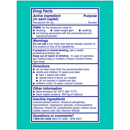 Midol Bloat Relief with Pamabrom Caplets