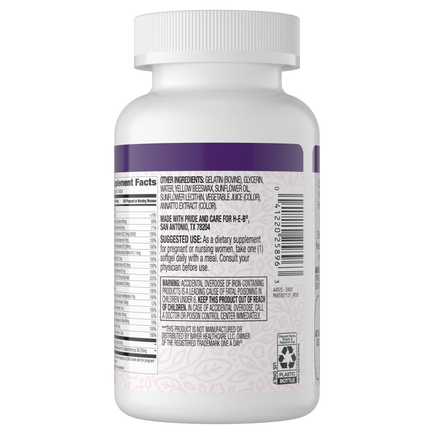 H-E-B Prenatal Multivitamin & DHA Softgels