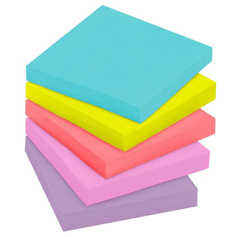 Post-it Super Sticky Notes Cube - Supernova Neon Collection, 450 Ct