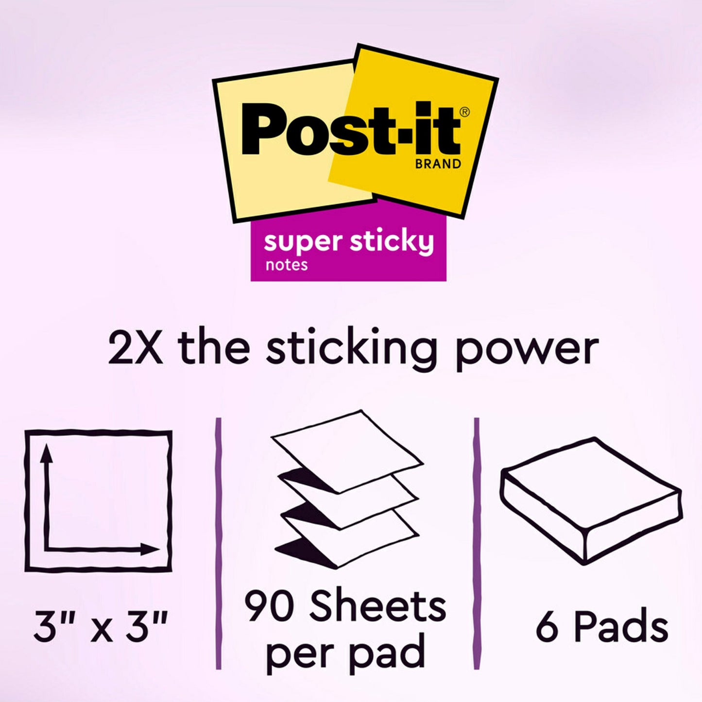 Post-it Super Sticky Dispenser Notes - Energy Boost Collection, 540 Ct