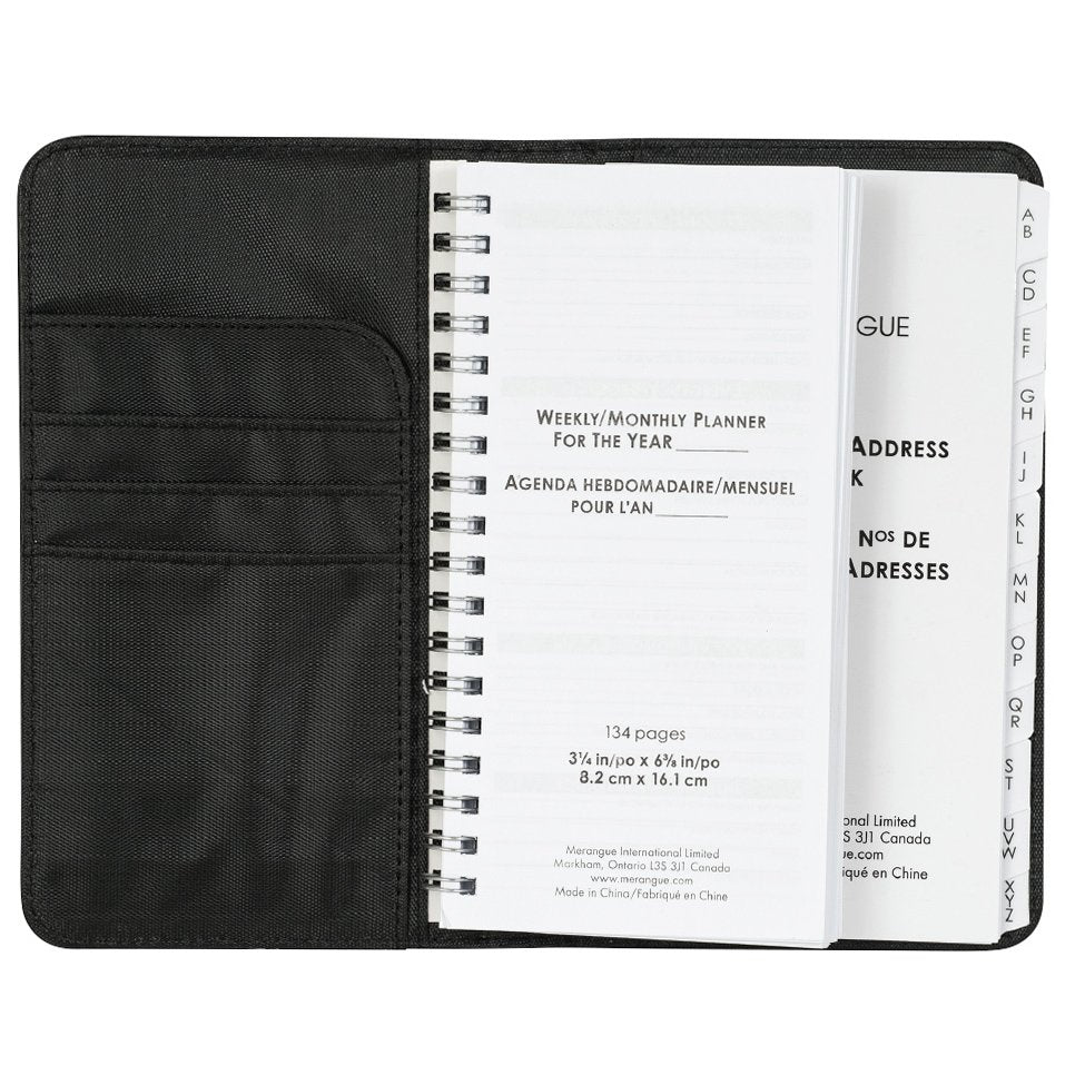 Merangue Undated Weekly/Monthly Planner - Black