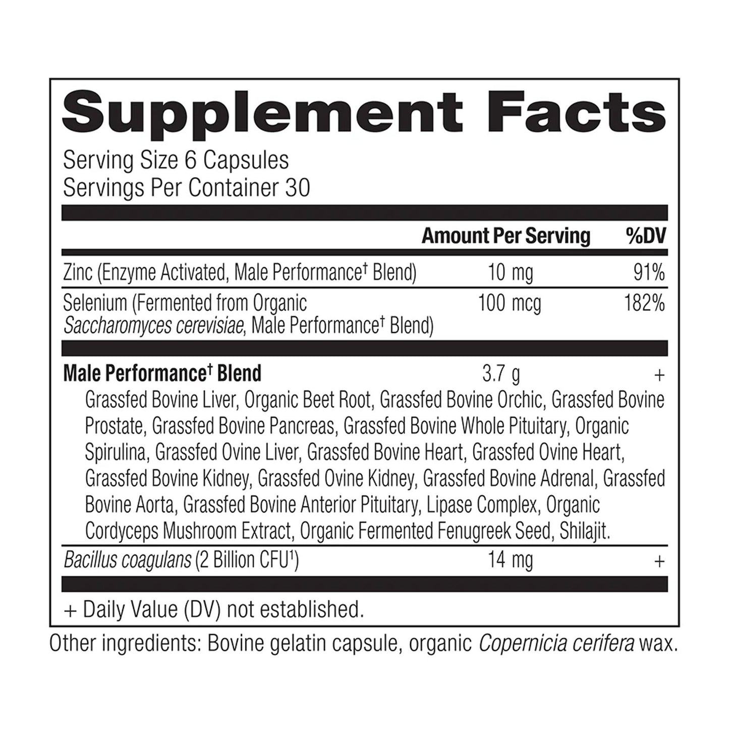 Ancient Nutrition Male Performance Supplement Capsules