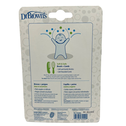 Dr. Brown's Soft & Safe Baby Brush + Comb Set