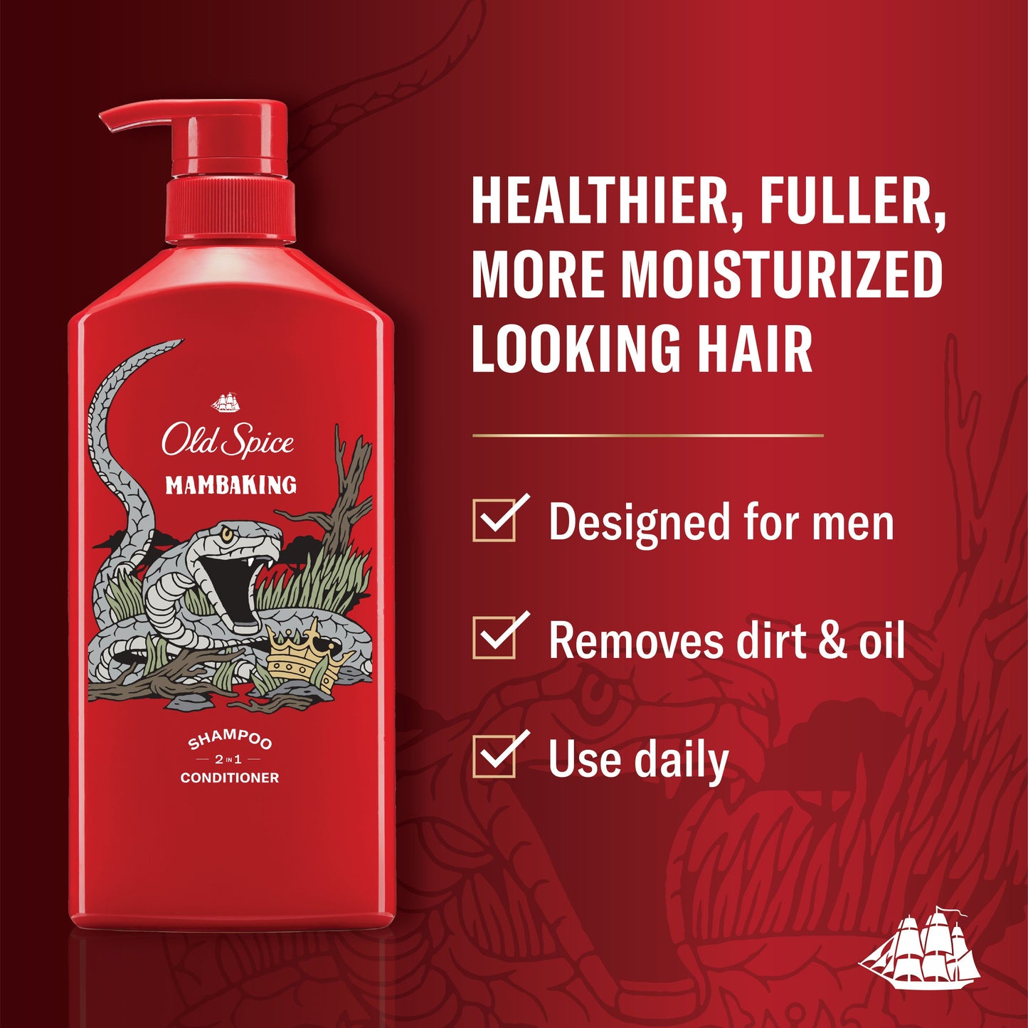 Old Spice 2 in 1 Shampoo Conditioner - MambaKing