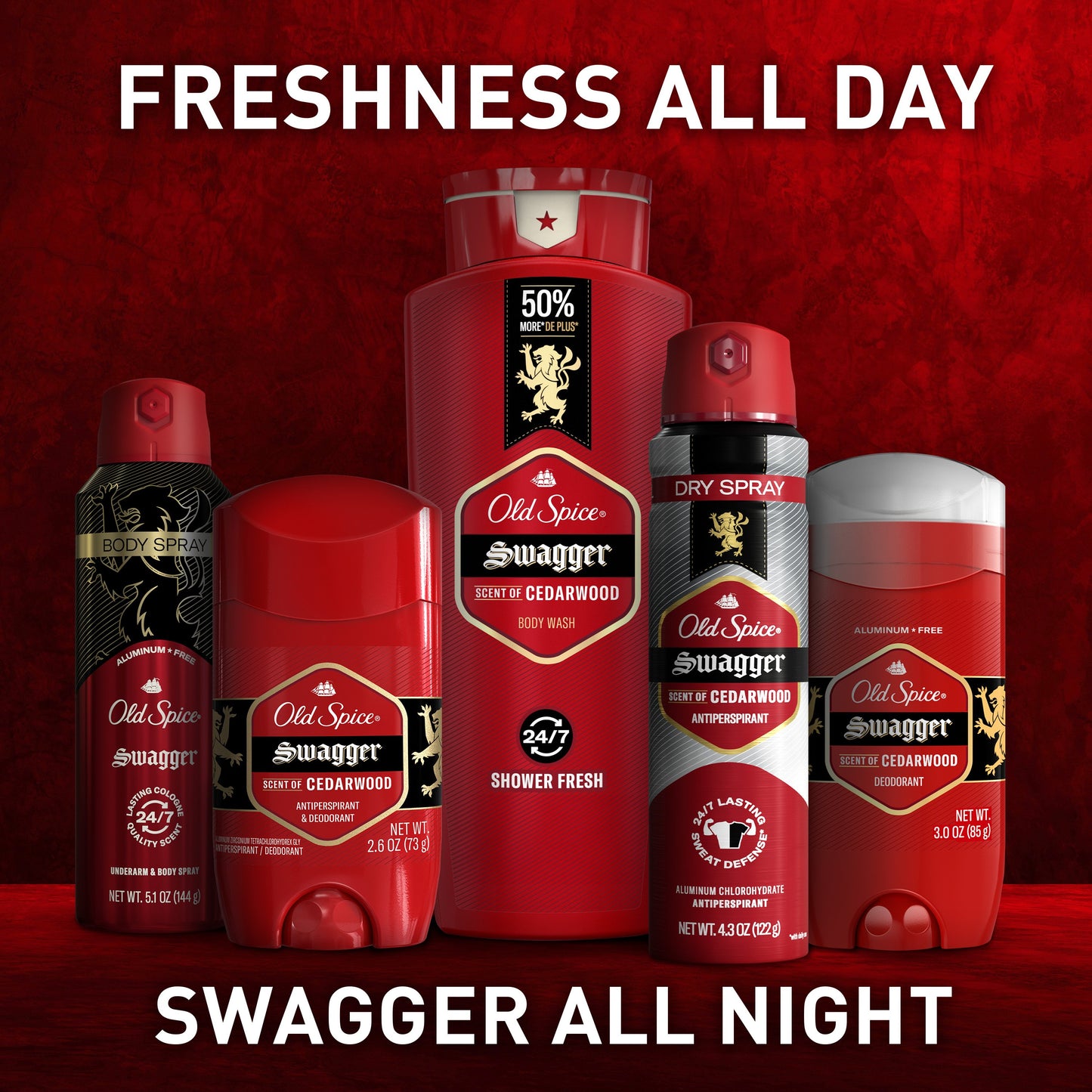 Old Spice Men's Body Wash, Swagger Scent of Cedarwood