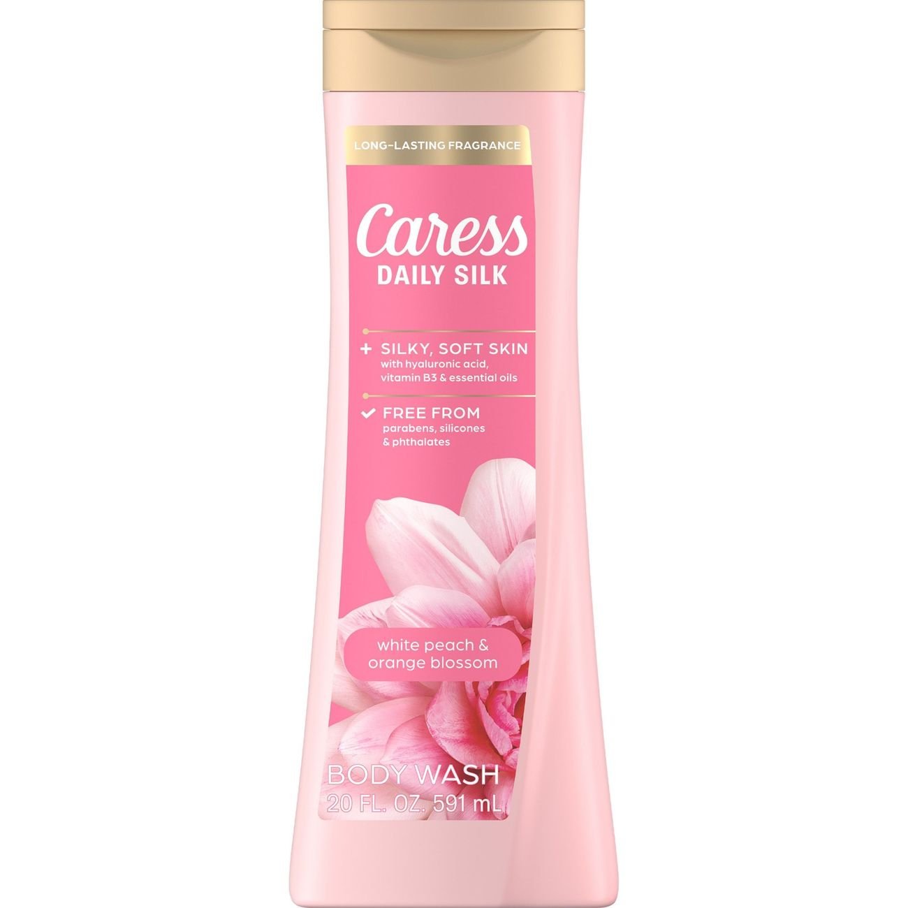 Caress Daily Silk Body Wash - White Peach & Orange Blossom