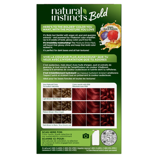 Clairol Natural Instincts Bold Permanent Hair Color - R56 Achiote Auburn