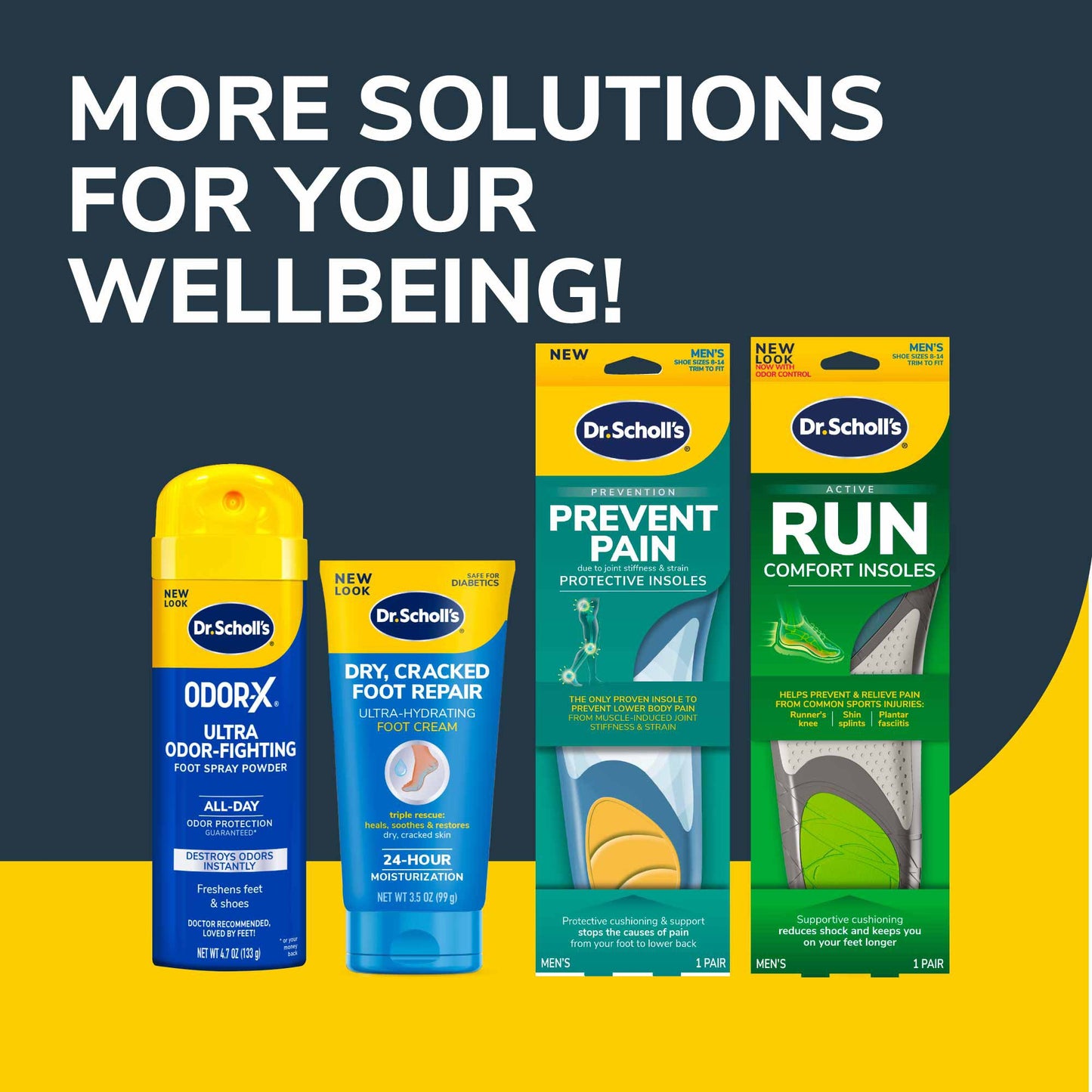 Dr. Scholl's Pain Relief Heel & Arch Insoles - Men's 8-12