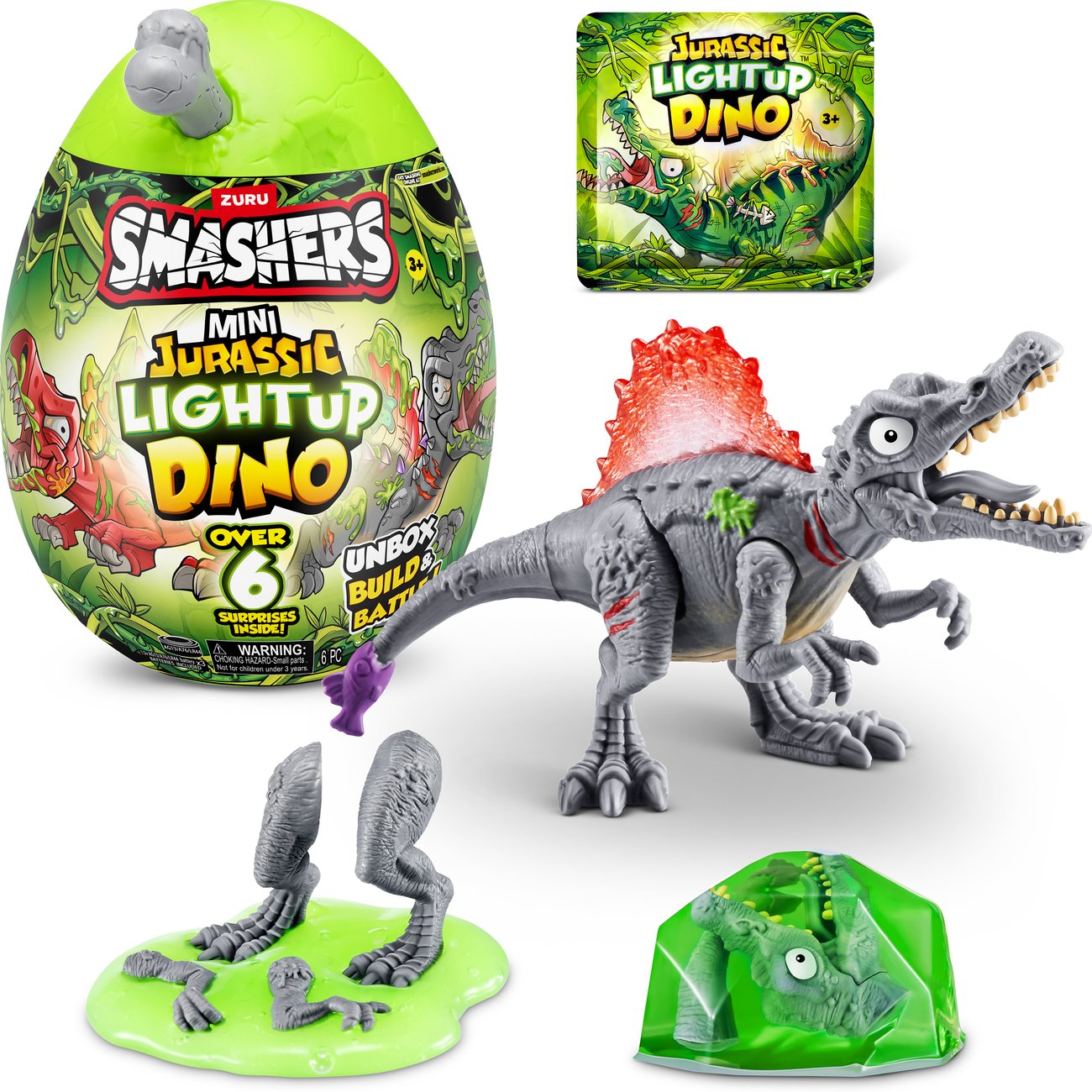 Zuru Smashers Mini Jurassic Light Up Dino Egg