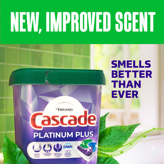 Cascade Platinum Plus Dishwasher Pods, Fresh Scent