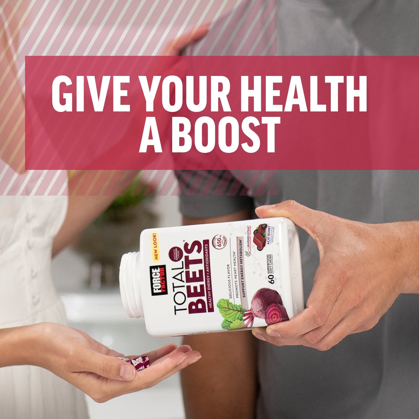 Force Factor Total Beets Soft Chews - Acai Berry