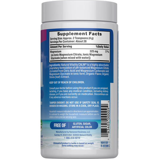 Natural Vitality Calm Magnesium Drink Mix - Raspberry-Lemon
