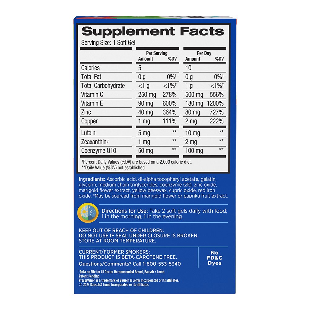 PreserVision AREDS2 + CoQ10 Softgels