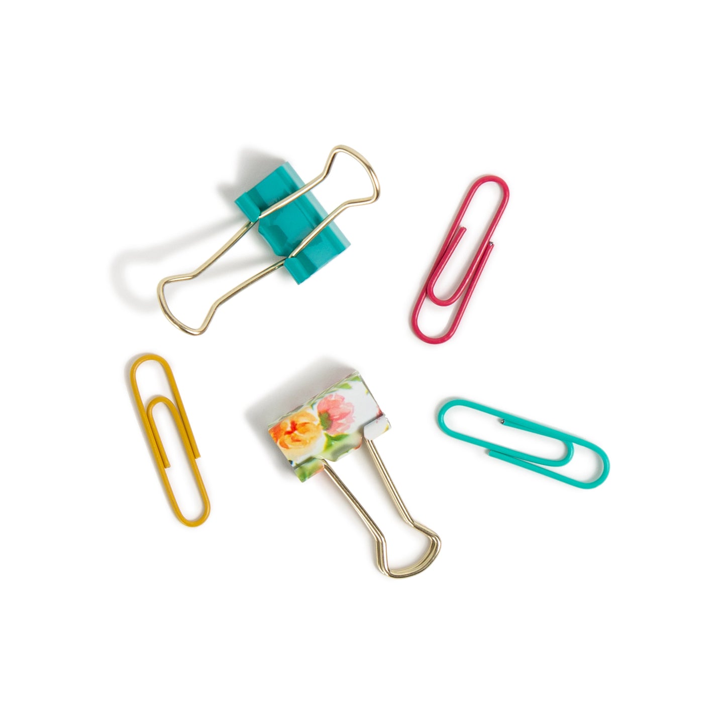 U Brands Office Clip Set - Painted Florals