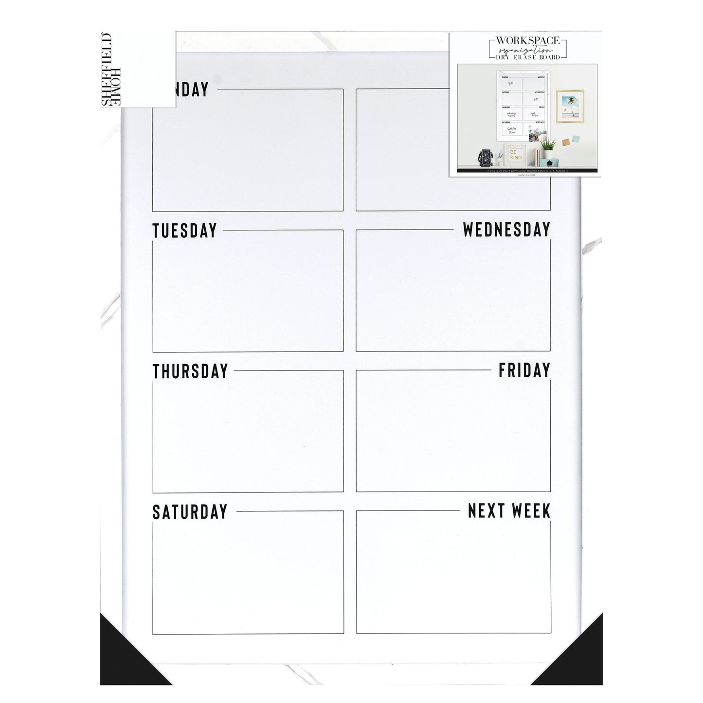 Sheffield Home Workspace Organization Dry Erase Board