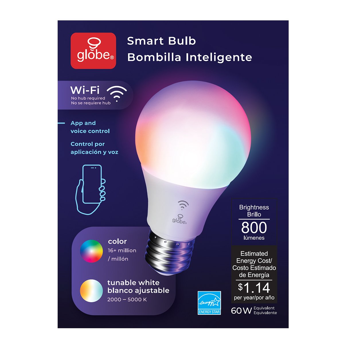 Globe Color Changing Tunable LED Smart Bulb