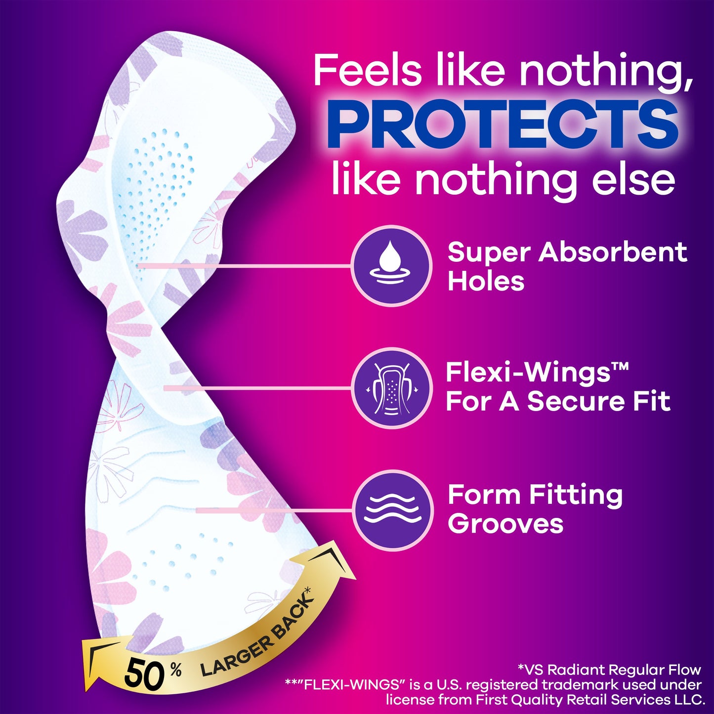 Always Radiant Pads with Wings - Overnight Size 4