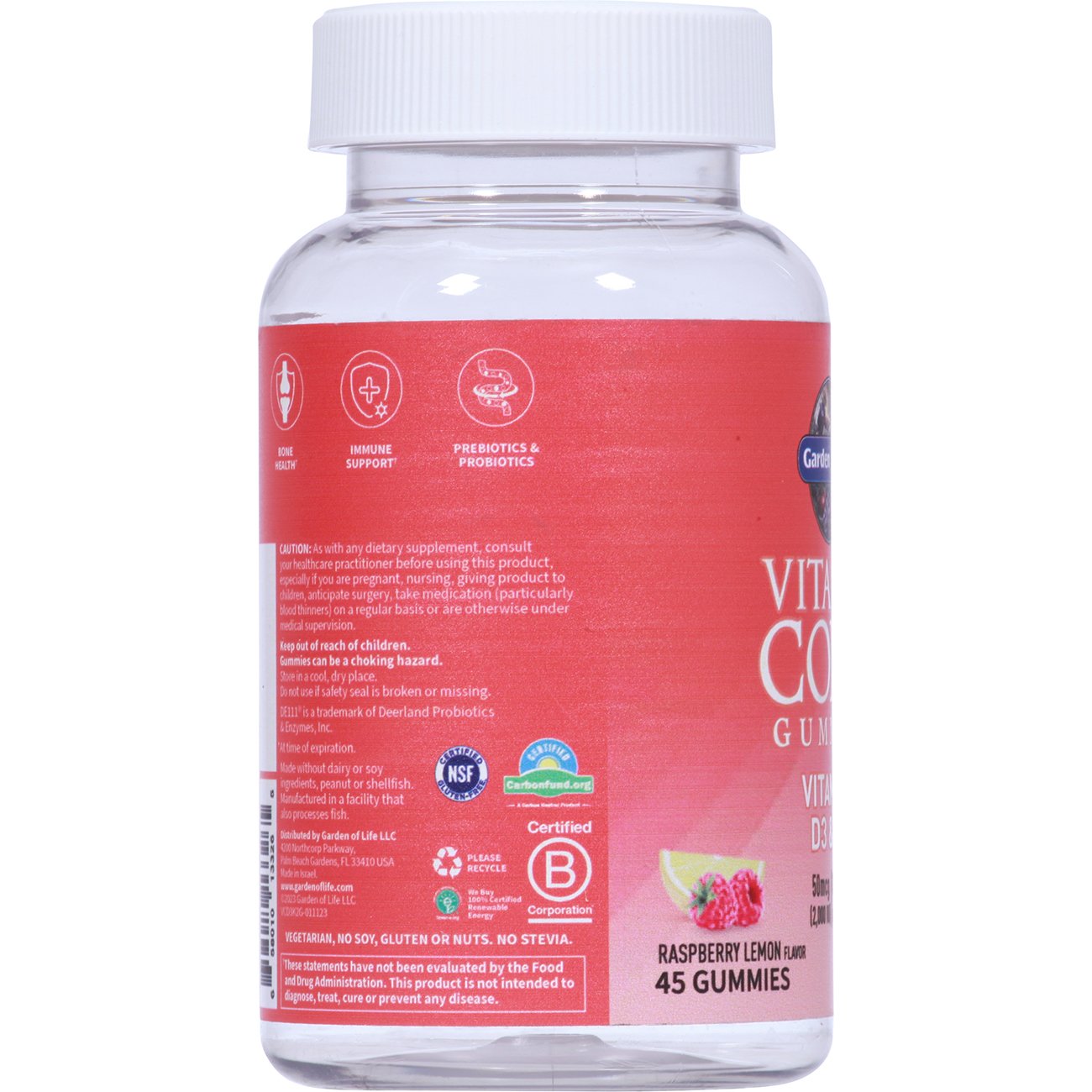 Garden of Life Vitamin Code Vitamins D3 & K2 Gummies - Raspberry Lemon