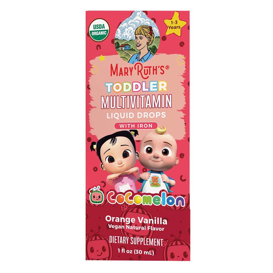 Mary Ruth's Toddler Multivitamin Liquid Drops with Iron - Orange Vanilla