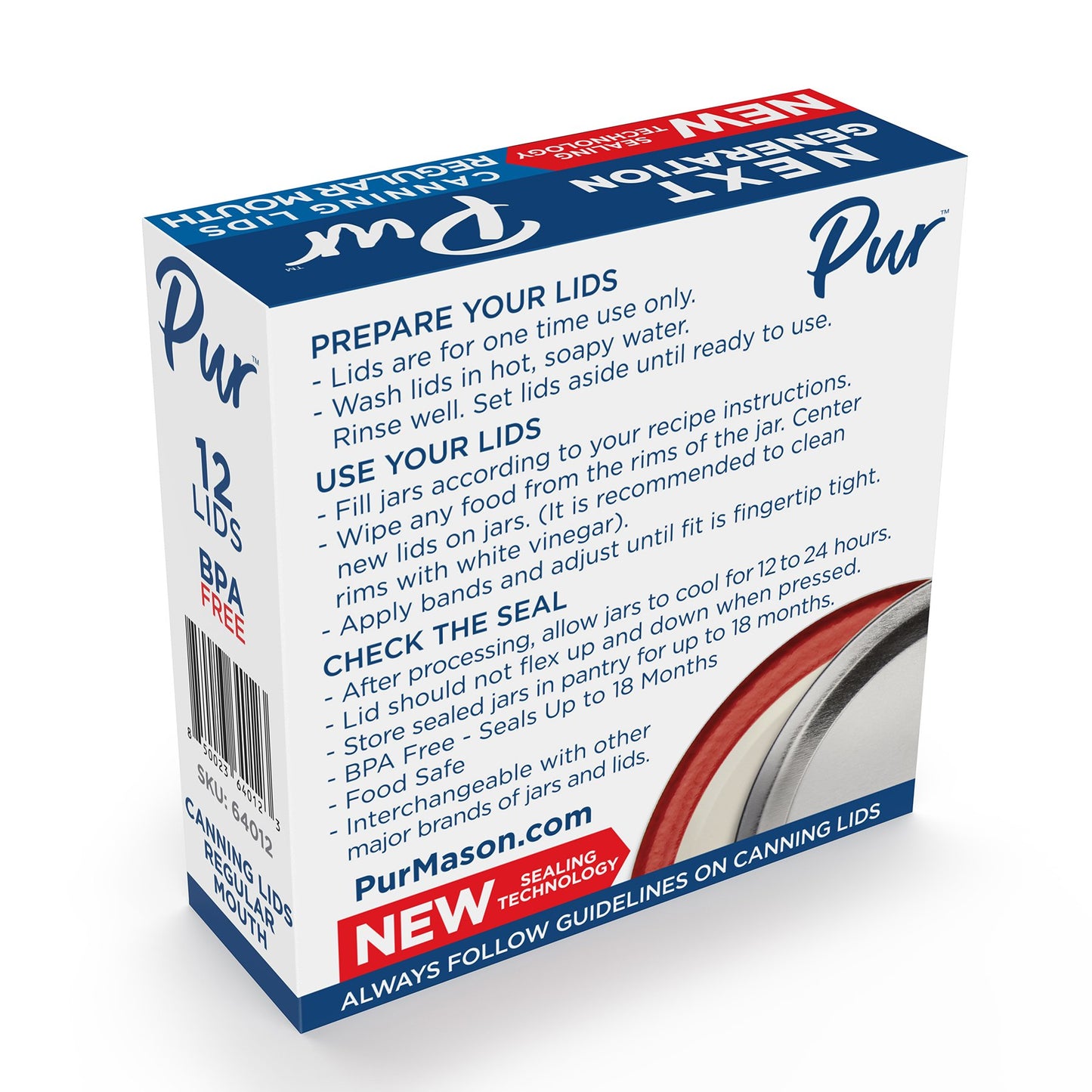 Pur Mason Regular Mouth Canning Lids