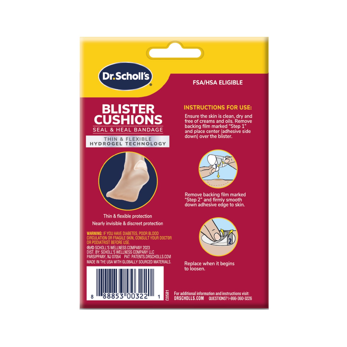 Dr. Scholl's Blister Cushions Seal & Heal Bandage