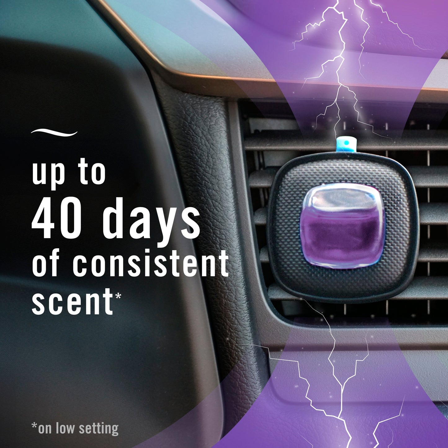 Febreze Auto Air Freshener Odor-Fighting Automotive Vent Clip - Midnight Storm Scent