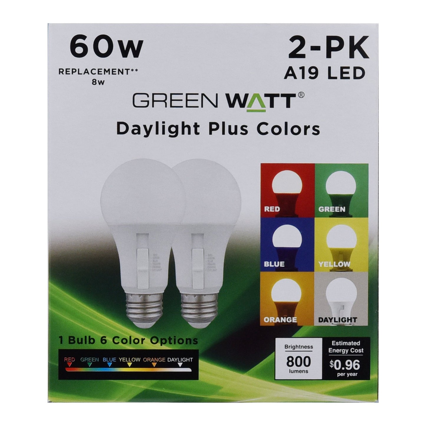 Green Watt Color Changing A19 Bulb